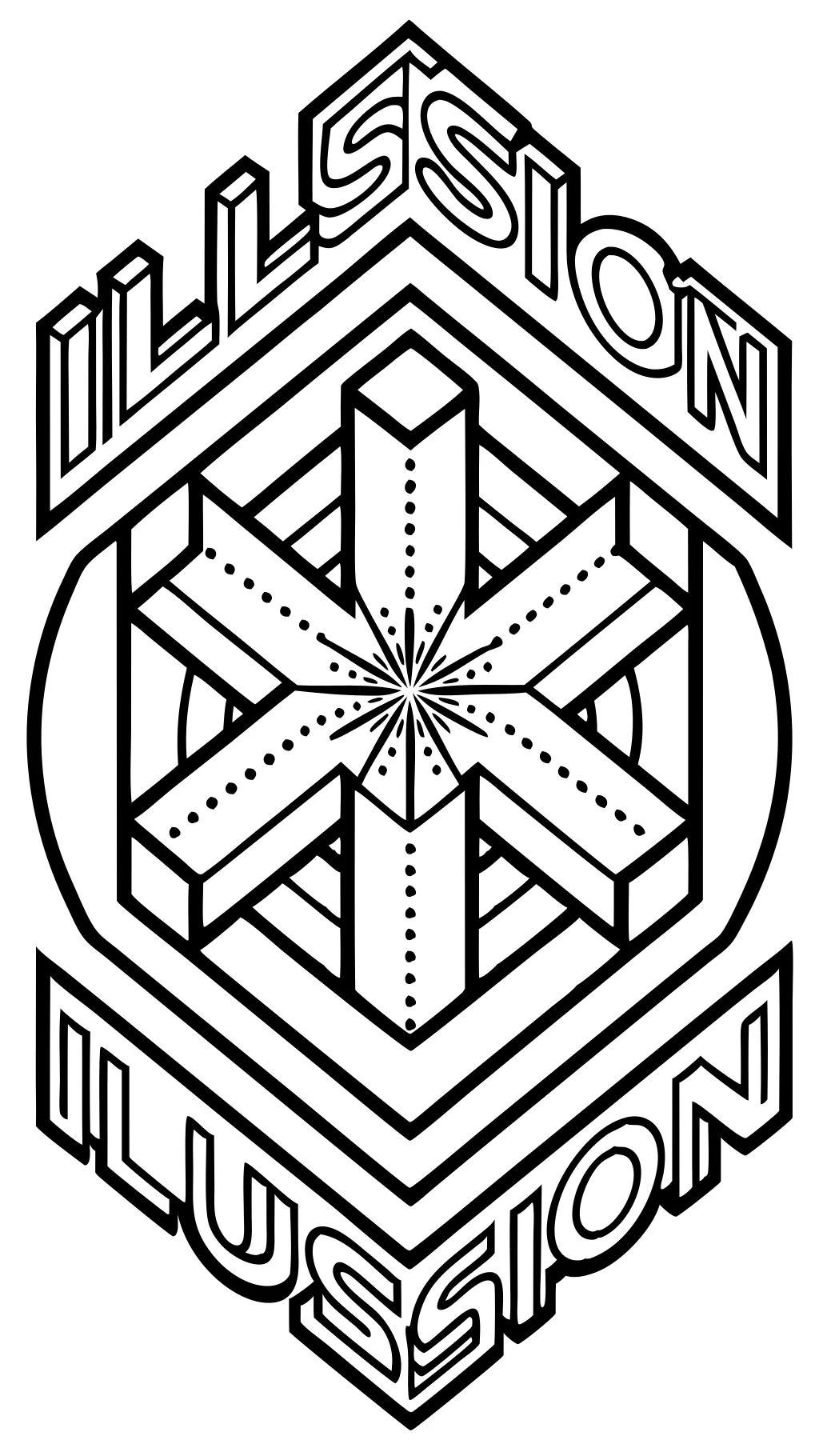 illusion coloring pages